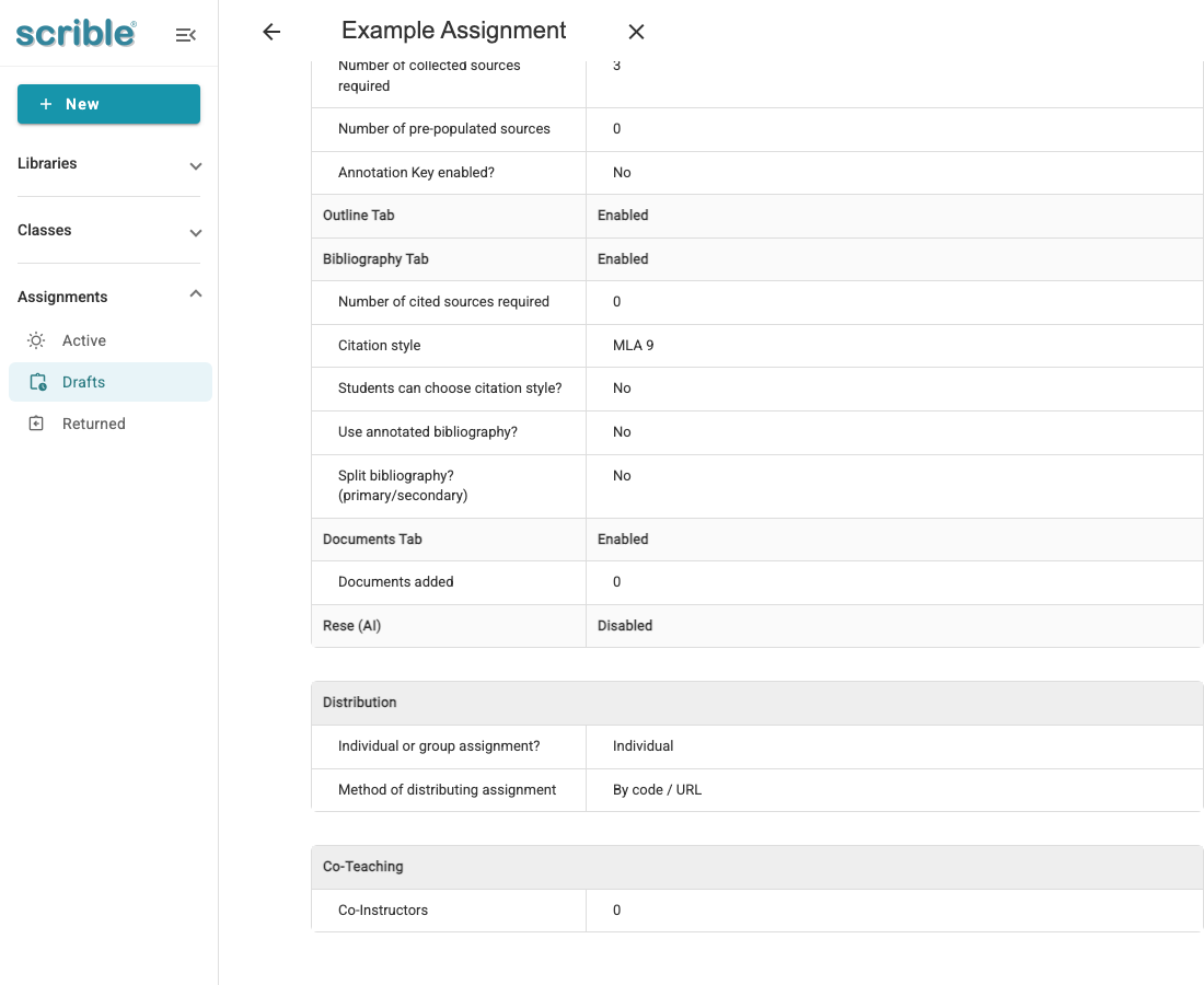 IMAGE 08: Assignment review screen showing summary of all settings before finalizing