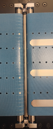 A close up of a blue wallAI-generated content may be incorrect.