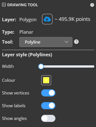 drawing tool dialogue box