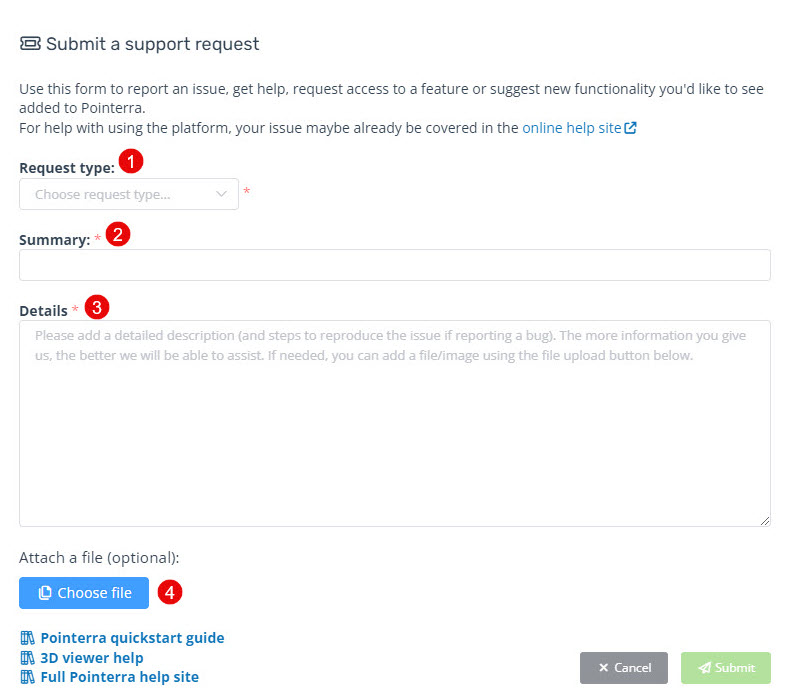 Once you have submitted the request an overlay will popup followed by a ...