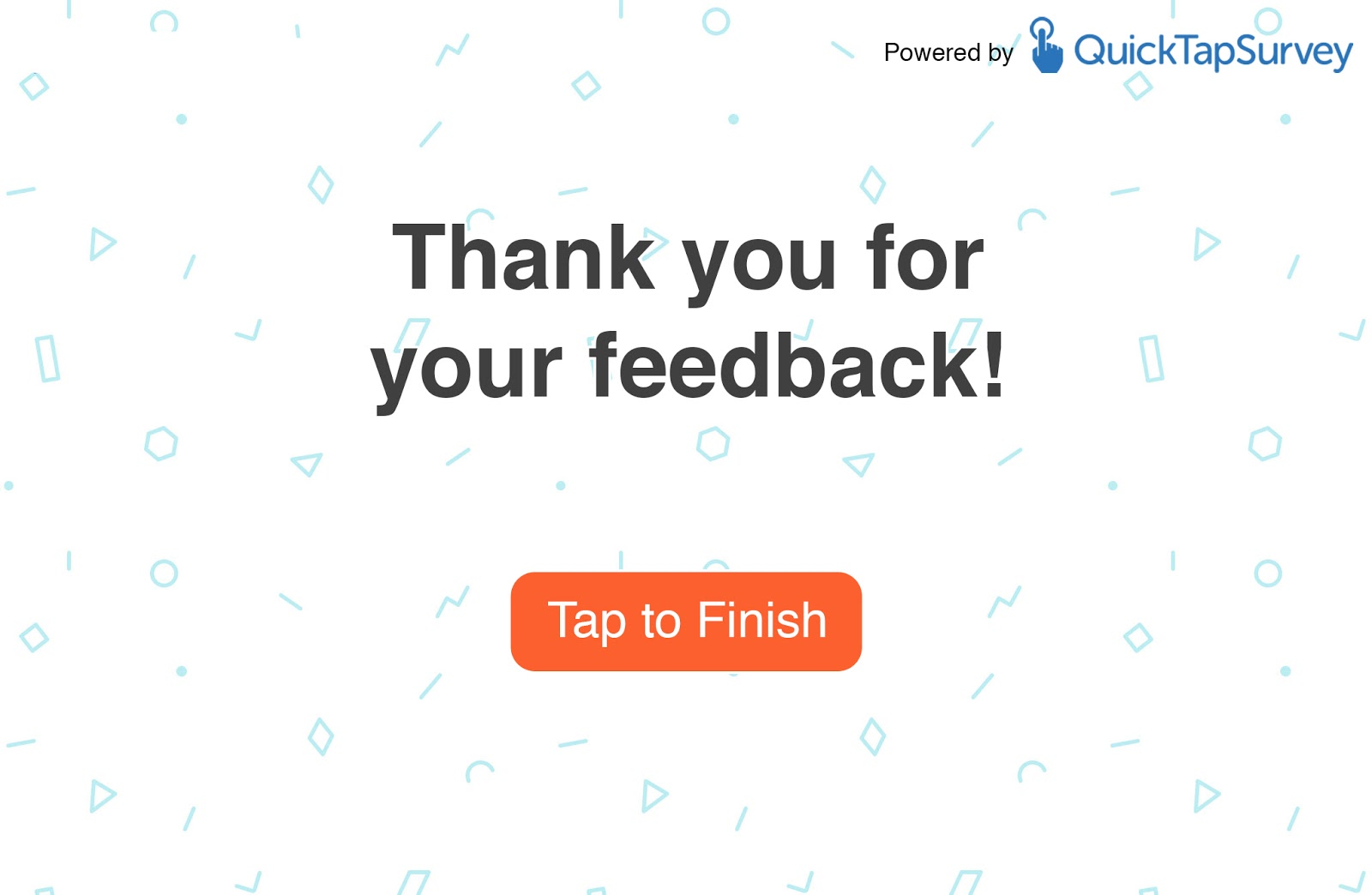 Feedback Survey End Screen