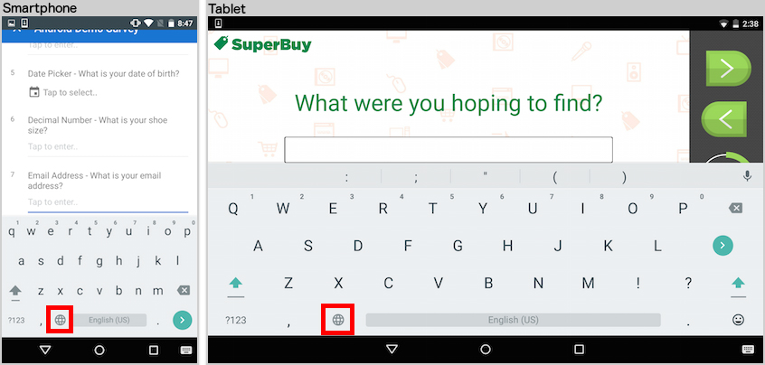 Change language of survey
