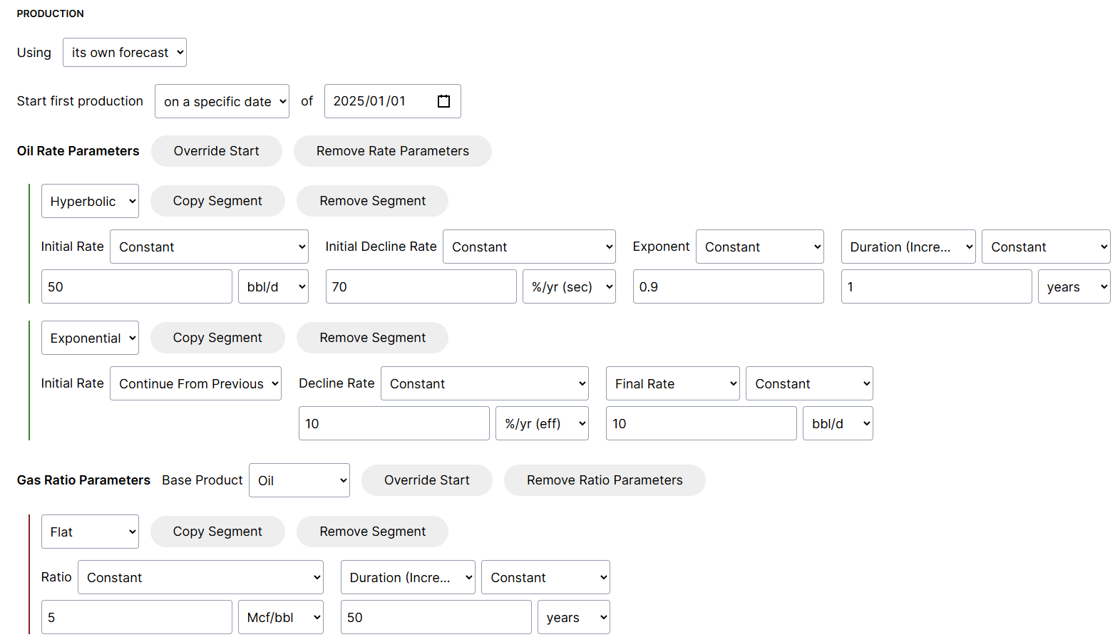 Rate and Ratio Parameters