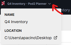Filename dropdown
