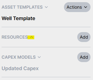 Collapsing the resources section