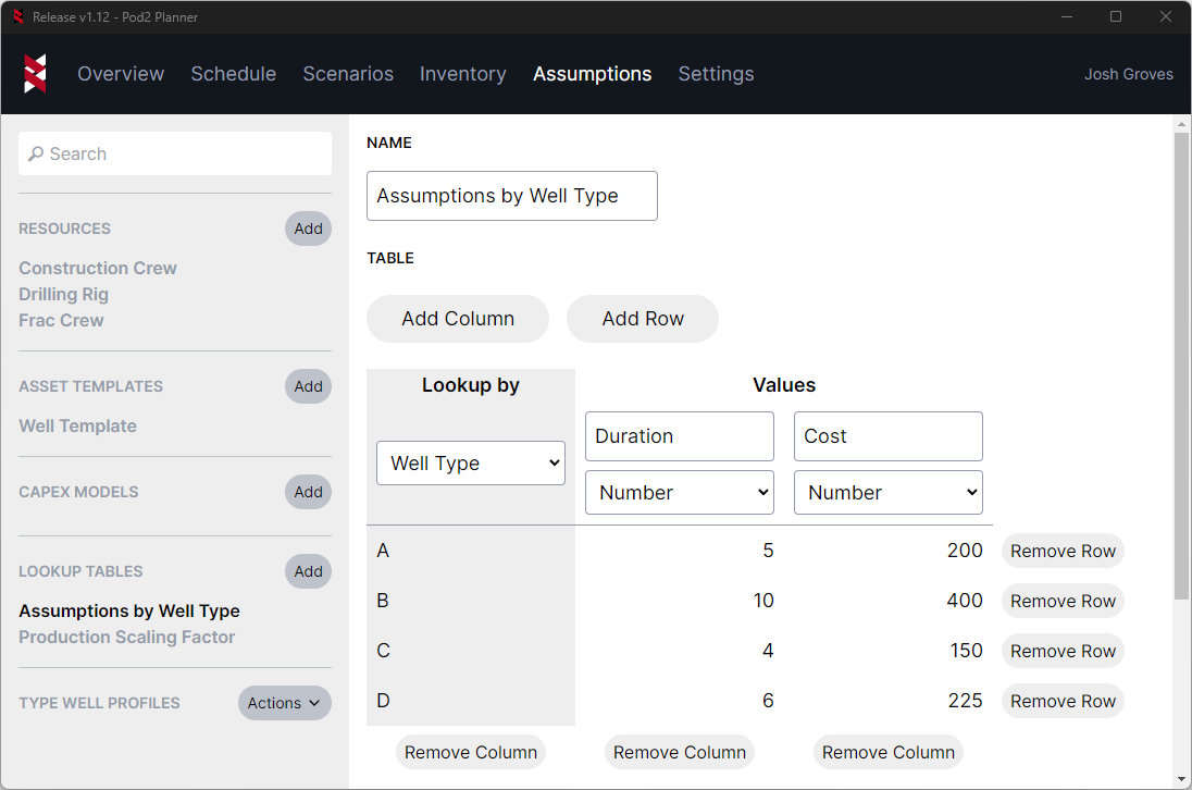 Editing a lookup table