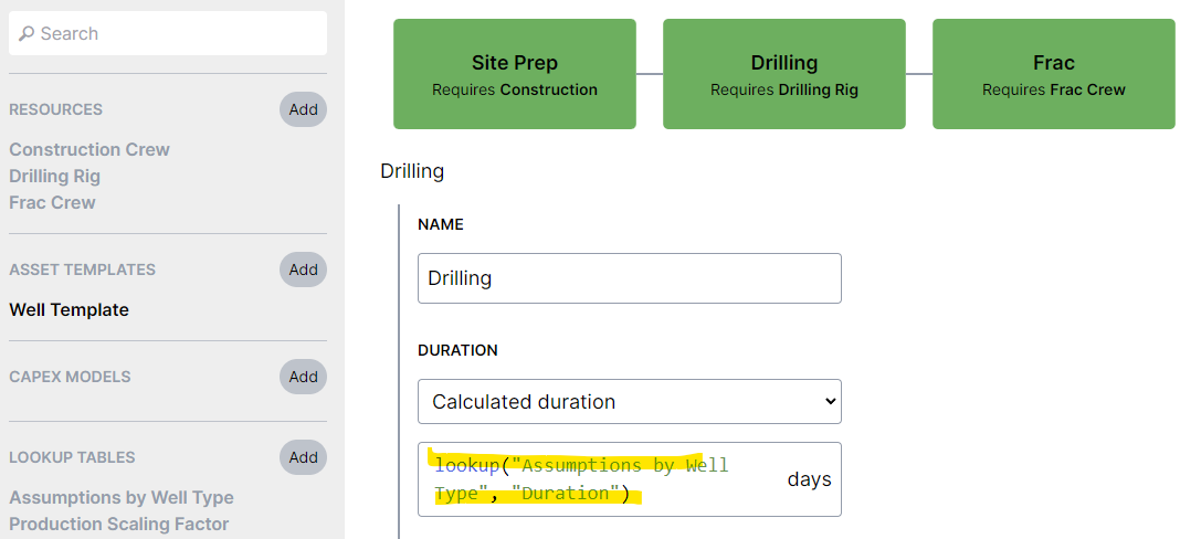 Lookup formula example