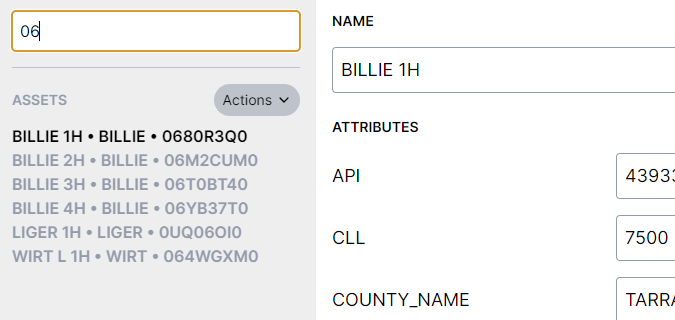 Searching for a well by UWI