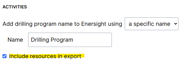Enersight Resource Name