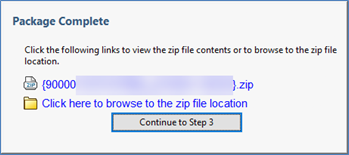 Package Complete - click the following links to view the zip file contents