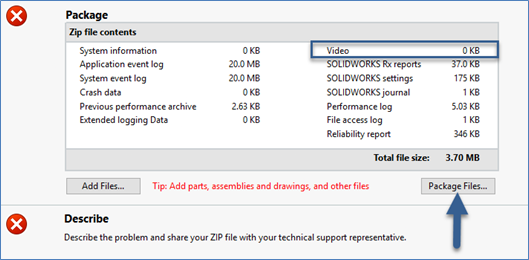 Package and Package Files Button