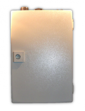 A white door with a keyholeDescription automatically generated