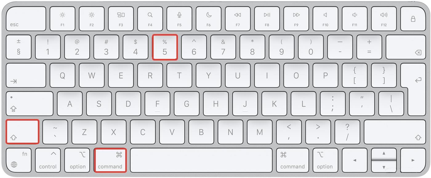 Если у вас MacOS, одновременно нажмите и удерживайте Shift+Command+5