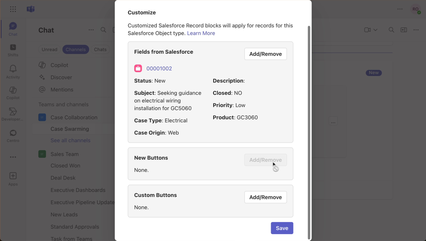 Enable or disable New buttons for related Salesforce items