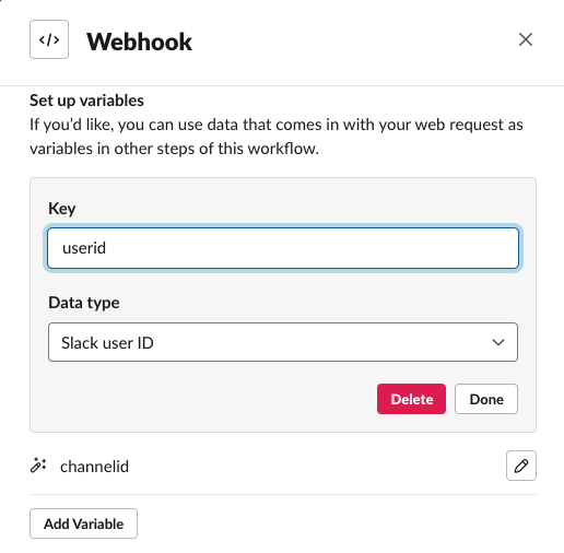 Webhook Variables