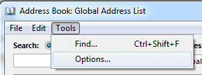The Tools menu