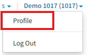 Advanced User - Profile menu
